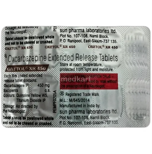 oxetol xr 450mg tablet 10's